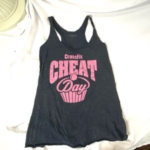 Reebok CrossFit Razorback womens tank cheat day
